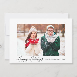 Cartes Pour Fêtes Annuelles Calligraphie moderne Encre Script Couple Photo