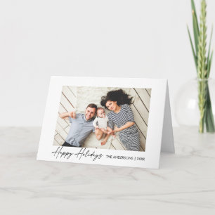 Cartes Pour Fêtes Annuelles Calligraphie moderne Encre Script plié Photo