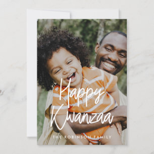Cartes Pour Fêtes Annuelles Calligraphie moderne Happy Kwanzaa photo