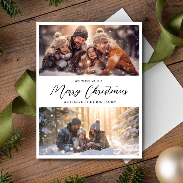 Cartes Pour Fêtes Annuelles Calligraphie moderne Joyeux Noël Fun Photo (Créateur téléchargé)