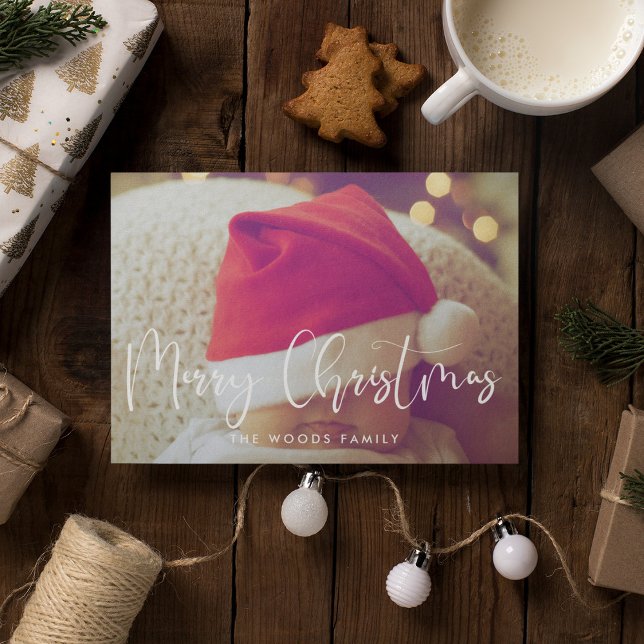 Cartes Pour Fêtes Annuelles Calligraphie moderne Joyeux Noël Photo (Créateur téléchargé)