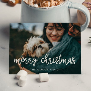 Cartes Pour Fêtes Annuelles Calligraphie moderne Joyeux Noël Photo