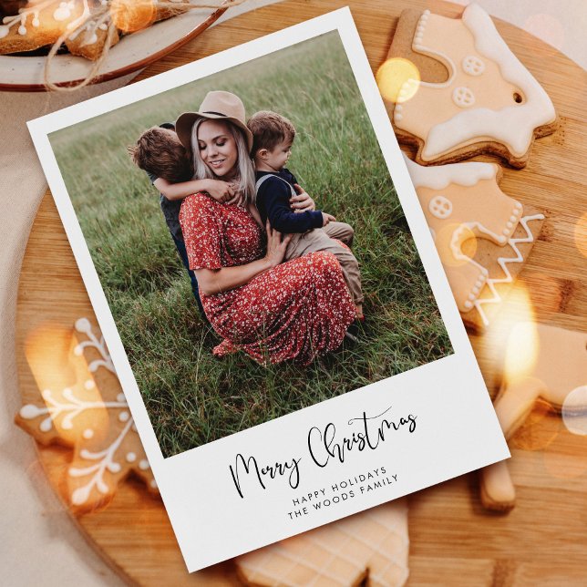 Cartes Pour Fêtes Annuelles Calligraphie moderne Joyeux Noël Photo (Créateur téléchargé)