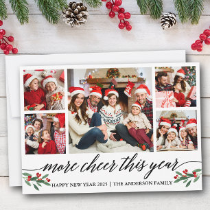 Cartes Pour Fêtes Annuelles Calligraphie moderne plus de joie cette année 5 ph