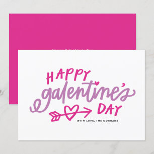 Cartes Pour Fêtes Annuelles Calligraphie moderne rose Bonne Saint-Galentin