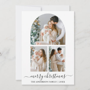 Cartes Pour Fêtes Annuelles Calligraphie moderne Script 3 Arche photo Noël