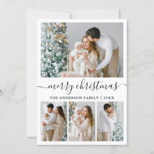 Cartes Pour Fêtes Annuelles Calligraphie moderne tendance 4 Photo Joyeux Noël