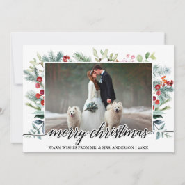 Cartes Pour Fêtes Annuelles Calligraphie Noël Vert Mariage Photo