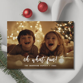Cartes Pour Fêtes Annuelles Calligraphie Oh What Fun Baby Christmas Photo