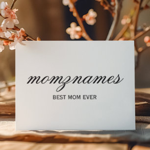 Cartes Pour Fêtes Annuelles Calligraphie Personnalisée Meilleure Maman Nom