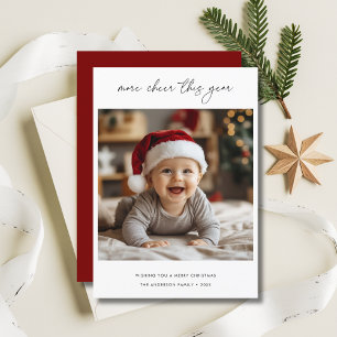 Cartes Pour Fêtes Annuelles Calligraphie Plus de joie cette année Noël bébé