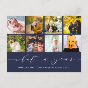 Cartes Pour Fêtes Annuelles Calligraphie Quelle année photo bleue de la Marine
