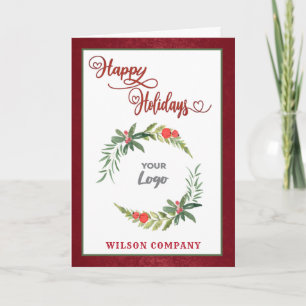 Cartes Pour Fêtes Annuelles Calligraphie rouge joyeuses vacances personnalisée