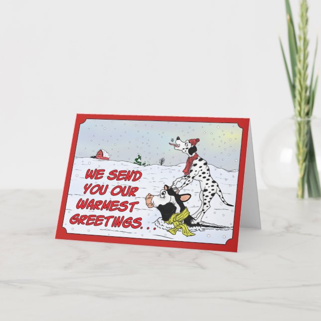 Cartes Pour Fêtes Annuelles Camarades Tachetés (Devant)