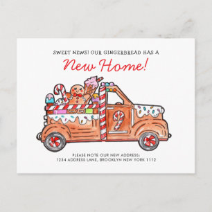 Cartes Pour Fêtes Annuelles Camion à pain d'épices moderne Un déménagement suc