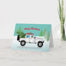 Camion blanc 4x4 avec Shelter, Noël neige