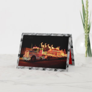 Cartes Pour Fêtes Annuelles Camion complètement couvert de lumières de Noël