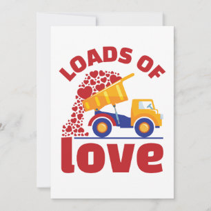 Cartes Pour Fêtes Annuelles Camion d'amour pour la Saint-Valentin Garçon Enfan
