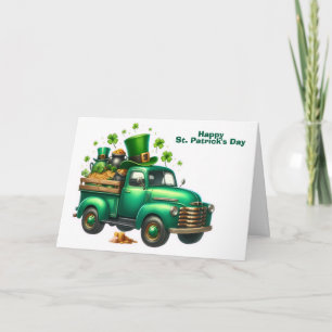 Cartes Pour Fêtes Annuelles Camion de la Saint-Patrick joyeuse