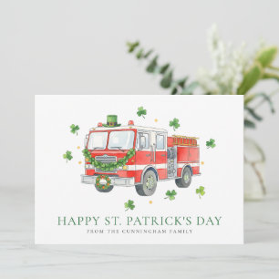 Cartes Pour Fêtes Annuelles Camion de pompiers moderne personnalisé pour la Sa