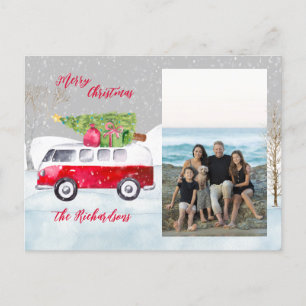 Cartes Pour Fêtes Annuelles Camion Rouge Joyeux Noël Une photo