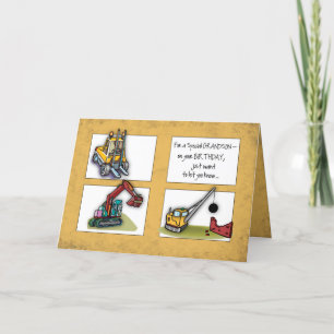 Cartes Pour Fêtes Annuelles Camions de petit-fils, anniversaire