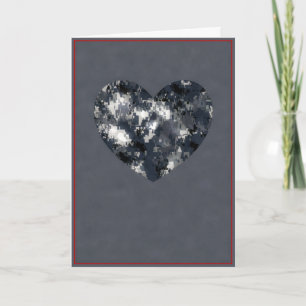 Cartes Pour Fêtes Annuelles Camo bleu numérique militaire américain Saint Vale