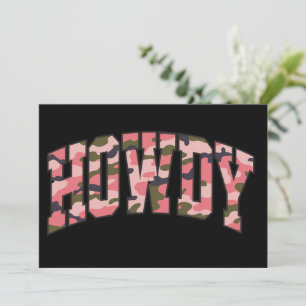 Cartes Pour Fêtes Annuelles Camo Howdy Rose Camouflage Prépa Noël