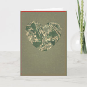 Cartes Pour Fêtes Annuelles Camo vert militaire américain Saint Valentin