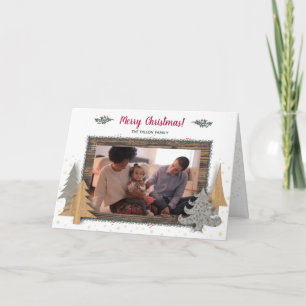 Cartes Pour Fêtes Annuelles Campagne Agriturismo Pine Tree photo Fête pliée