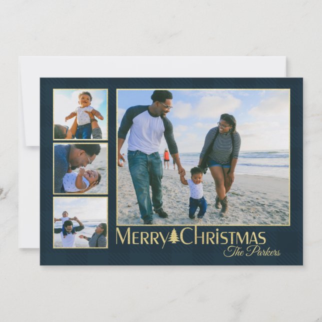 Cartes Pour Fêtes Annuelles Campagne Plantée traditionnelle Noël vacances phot (Devant)