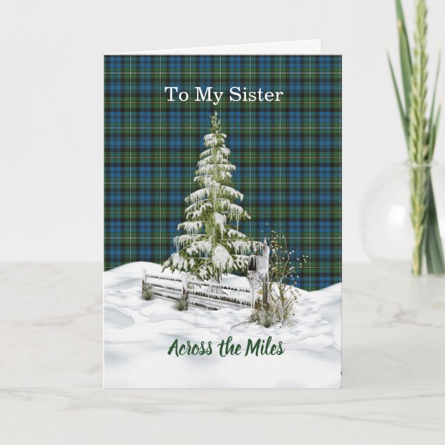 Cartes Pour Fêtes Annuelles Campbell Argyle Ancient Tartan Sister Christmas  (Devant)