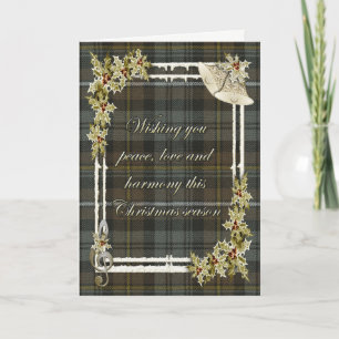 Cartes Pour Fêtes Annuelles Campbell Jacquard Patiné Tartan Christmas