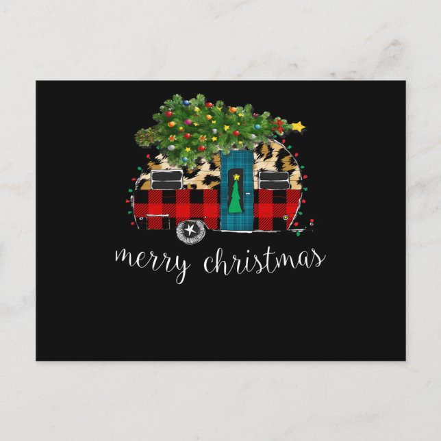 Cartes Pour Fêtes Annuelles Camping Camping Camping Camping Noël Buffalo (Devant)
