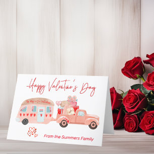 Cartes Pour Fêtes Annuelles Camping en camping-car Bonne Saint-Valentin