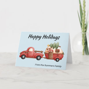 Cartes Pour Fêtes Annuelles Camping en camping-car Noël