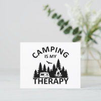 Camping est ma thérapie drôle slogan de camper