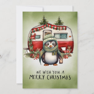 Cartes Pour Fêtes Annuelles Camping Snowman Thème de Noël