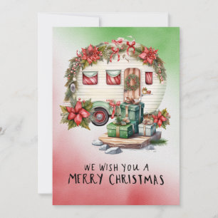 Cartes Pour Fêtes Annuelles Camping Snowman Thème de Noël