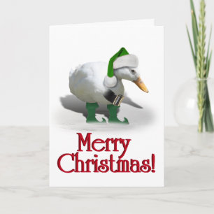 Cartes Pour Fêtes Annuelles Canard Elf Christmas - Père Noël Helper