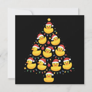 Cartes Pour Fêtes Annuelles Canard en caoutchouc chapeau de Père Noël éclairag