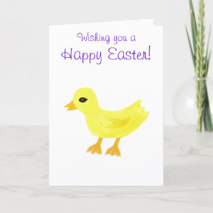 Cartes Pour Fêtes Annuelles Canard Jaune Bonne Pâques