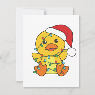 Cartes Pour Fêtes Annuelles Canard Noël Animaux d'hiver Canard de vacances