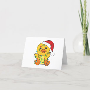 Cartes Pour Fêtes Annuelles Canard Noël Animaux d'hiver Canard de vacances
