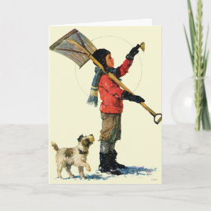 Cartes Pour Fêtes Annuelles Canard souchet de neige