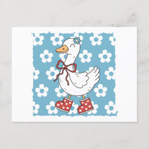 Cartes Pour Fêtes Annuelles canard vintage