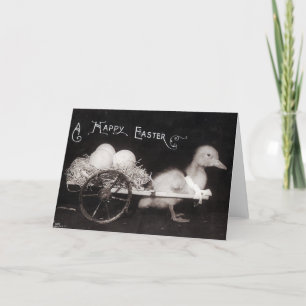 Cartes Pour Fêtes Annuelles Canard vintage de Pâques