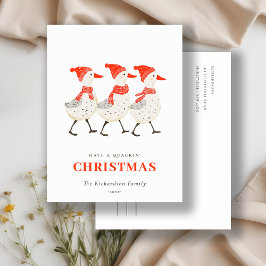 Cartes Pour Fêtes Annuelles Canards de Noël qui canquettent, drôles et mignons
