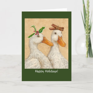 Cartes Pour Fêtes Annuelles Canards de NoëlCarte de vacances pliée
