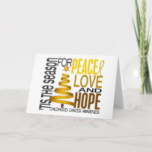 Cartes Pour Fêtes Annuelles Cancer d'enfance de vacances de Noël d'espoir